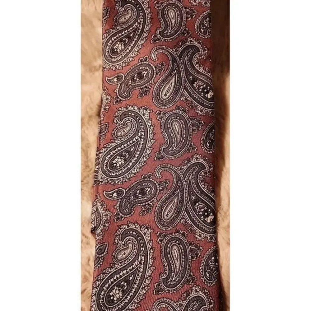 Vintage FERRELL‎ REED For RSM  Paisley Men's Silk Necktie Tie England